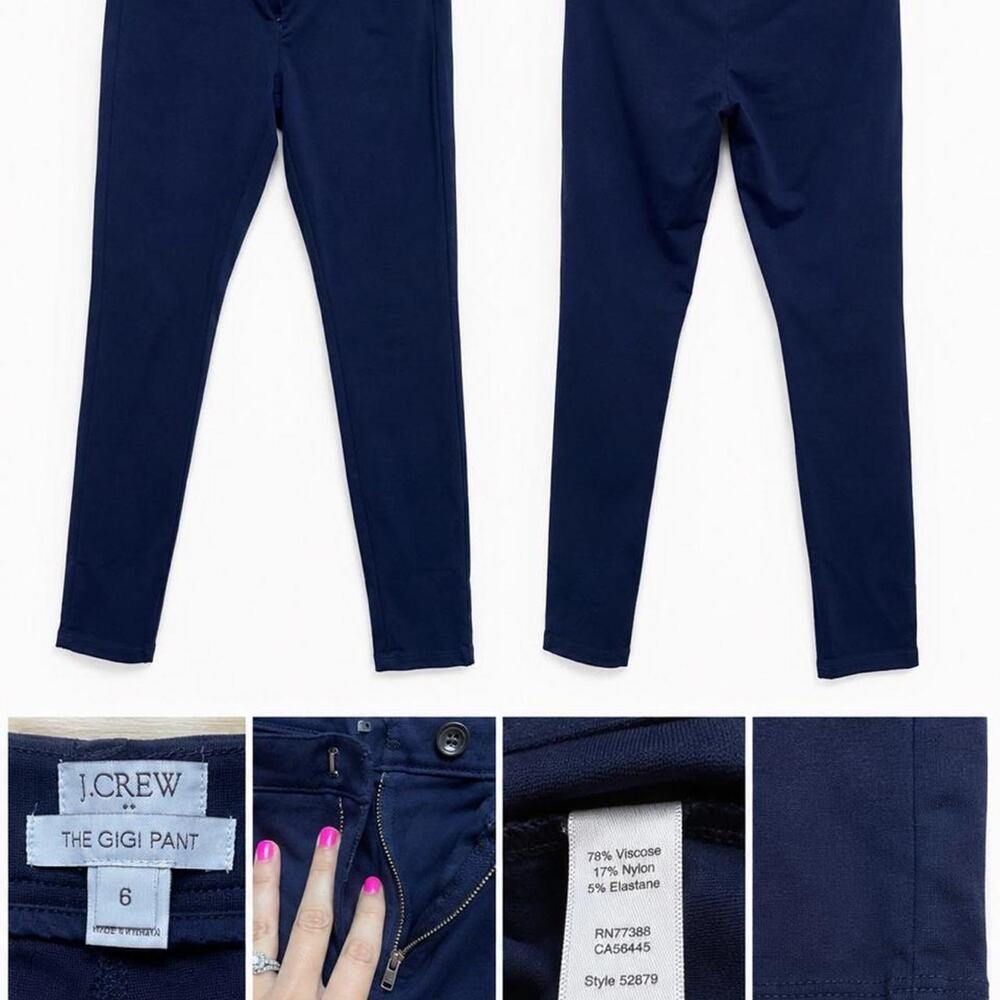 J Crew The Gigi Pant Women’s Size 6 Navy Blue Slim Ankle Work Dress Pants